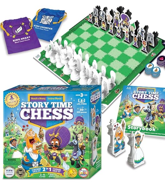 Story Time Chess - Chess Sets for Kids, Kids Chess Set, Chess Game Toddlers, Learning Games for Kids, Chess Sets for Boys &amp; Girls